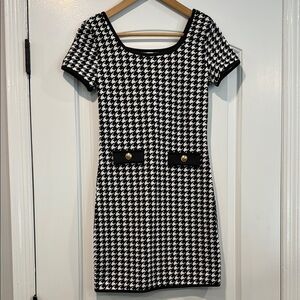 SHEIN Black and White Houndstooth Teen Dress Size 14youth